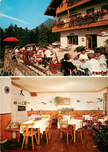 AK / Ansichtskarte Toerwang Berggasthof Pension Duftbraeu Terrasse Gaststube Toerwang