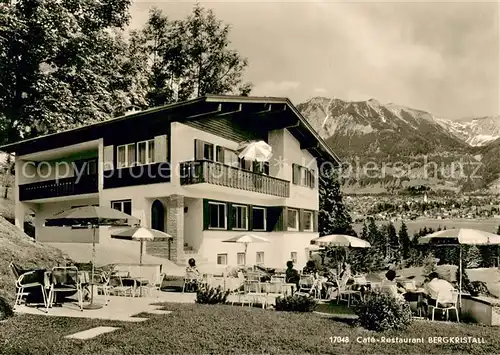 AK / Ansichtskarte Oberstdorf Cafe Restaurant Bergkristall Sonnenterrasse Oberstdorf