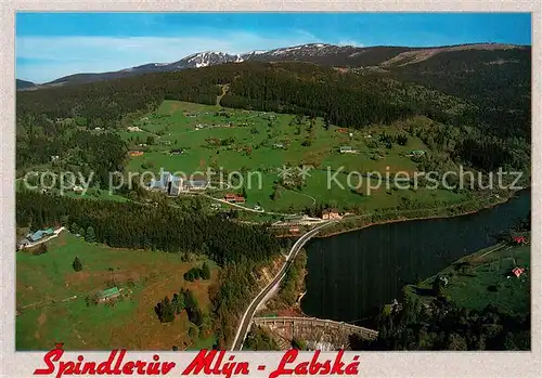 AK / Ansichtskarte Labska_Vodni_Nadrz_CZ Spindleruv Mlyn Fliegeraufnahme 