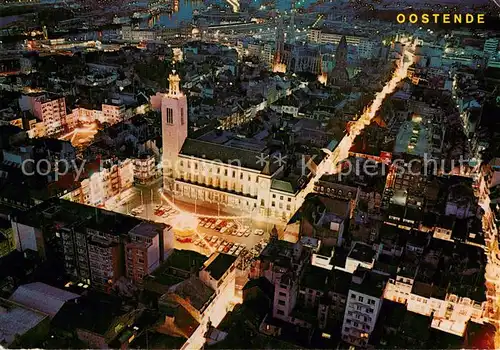 AK / Ansichtskarte Oostende_Ostende Stadtzentrum bei Nacht 