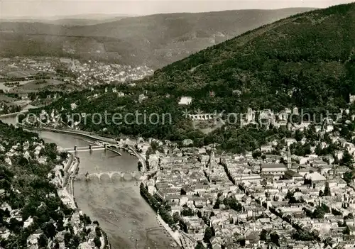 AK / Ansichtskarte Heidelberg_Neckar Stadt und Schloss Fliegeraufnahme Heidelberg Neckar