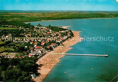 AK / Ansichtskarte Niendorf__Ostseebad_Timmendorferstrand Fliegeraufnahme mit Seebruecke 