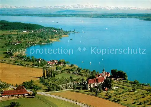 AK / Ansichtskarte Birnau_Bodensee Klosterkirche Birnau Fliegeraufnahme 