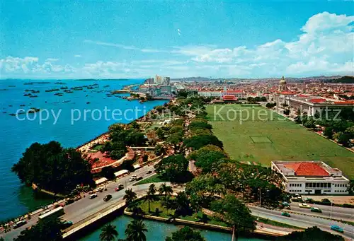 AK / Ansichtskarte Singapore Air view of Singapore Water Front Singapore