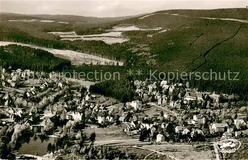 AK / Ansichtskarte Braunlage Fliegeraufnahme mit Wurmberg Fliegeraufnahme Braunlage