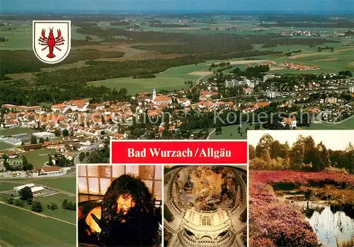 AK / Ansichtskarte Bad_Wurzach Fliegeraufnahme Kirche Inneres Landschaft Bad_Wurzach