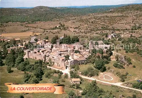 AK / Ansichtskarte Larzac_Dordogne La Couvertoirade Vue aerienne Larzac Dordogne