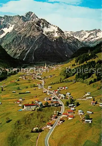 AK / Ansichtskarte Mittelberg_Kleinwalsertal Fliegeraufnahme mit Widderstein und aelpelespitze Mittelberg_Kleinwalsertal