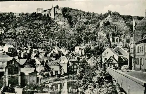 AK / Ansichtskarte Idar Oberstein Blick auf Schloss und Felsenkirche Idar Oberstein