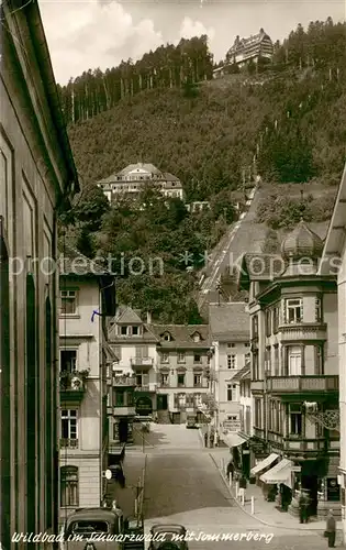 AK / Ansichtskarte Bad_Wildbad Altstadt mit Blick auf den Sommerberg Bad_Wildbad