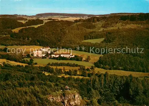 AK / Ansichtskarte Neukirchen_Knuellgebirge Kurhaus Waldsan Urbachtal Fliegeraufnahme Neukirchen Knuellgebirge