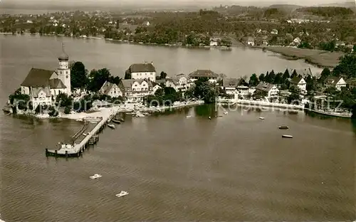 AK / Ansichtskarte Wasserburg_Bodensee Fliegeraufnahme Wasserburg Bodensee