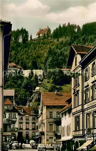 AK / Ansichtskarte Wildbad_Schwarzwald Bergbahn mit Blick auf den Sommerberg Wildbad_Schwarzwald