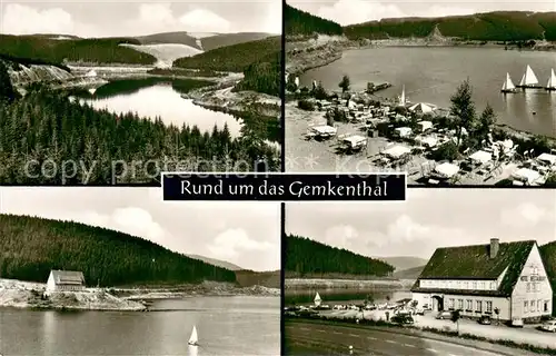 AK / Ansichtskarte Okertalsperre Gemkenthal Teilansichten m. GAsthaus Seeterrasse Okertalsperre