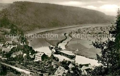 AK / Ansichtskarte Ruehle_Oberweser Teilansicht m. Breitenstein Weser Ruehle_Oberweser