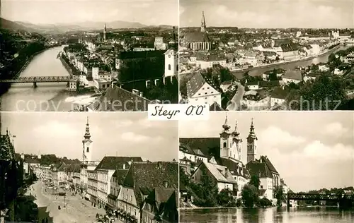 AK / Ansichtskarte Steyr_Enns_Oberoesterreich Panorama Ennspartien Steyr_Enns