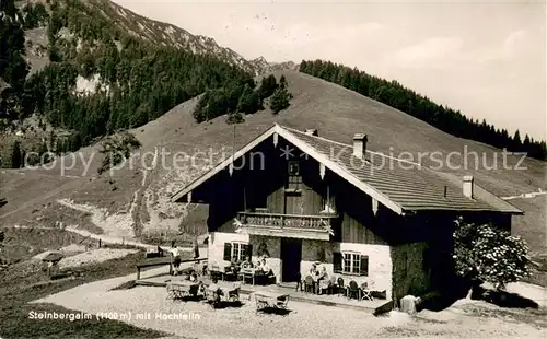 AK / Ansichtskarte Ruhpolding Steinbergalm mit Hochfelln Ruhpolding