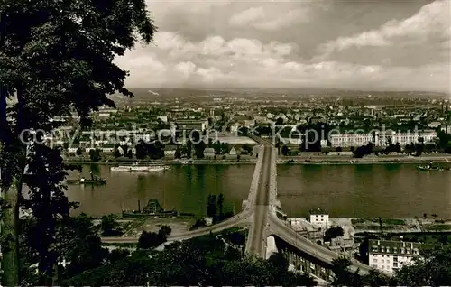 AK / Ansichtskarte Koblenz__Rhein Rheinbruecke u. Schloss 