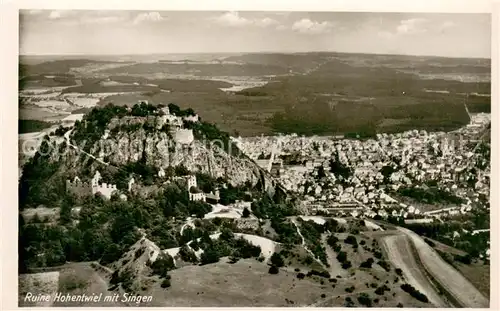 AK / Ansichtskarte Hohentwiel Fliegeraufnahme Ruine Hohentwiel Hohentwiel