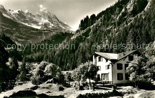 AK / Ansichtskarte Trachsellauenen Hotel Schmadribach Aussenansicht Lauterbrunnen Breithorn Trachsellauenen