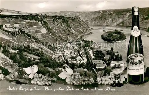 AK / Ansichtskarte Bacharach_Rhein Panorama Bacharach Rhein