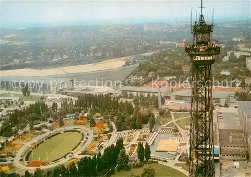 AK / Ansichtskarte Berlin Sommergarten mit Funkturm Fliegeraufnahme Berlin