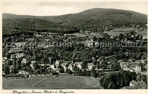 AK / Ansichtskarte Koenigstein_Taunus Fliegeraufnahme Blick v. d. Burgruine Koenigstein_Taunus