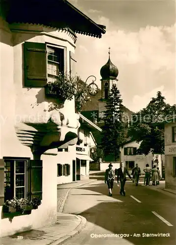 AK / Ansichtskarte Oberammergau Am Sternwirteck Kirchturm Oberammergau