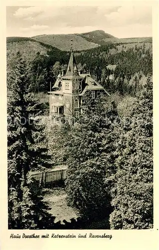 AK / Ansichtskarte Bad_Sachsa_Harz Haus Dorothee mit Katzenstein und Ravensberg Bad_Sachsa_Harz