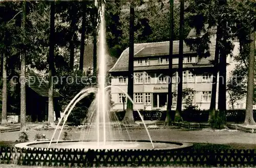 AK / Ansichtskarte Wildemann Pension Haus Sonneck Brunnen Wildemann