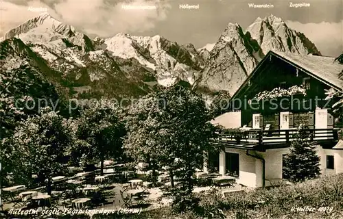 AK / Ansichtskarte Zugspitze Aulealm mit Zugspitzgruppe Zugspitze