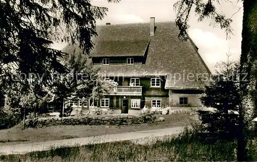 AK / Ansichtskarte Schonach_Schwarzwald Cafe Pension Bergwaldhof Schonach Schwarzwald