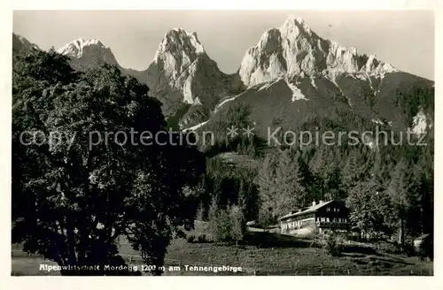 AK / Ansichtskarte Mordegghuette_1200m_Tennengebirge_Bischofshofen_AT Panorama 