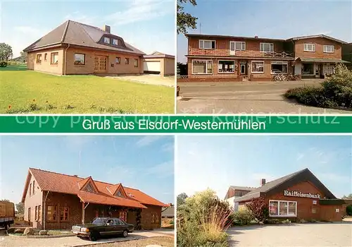 AK / Ansichtskarte Elsdorf Westermuehlen Teilansichten Raiffeisenbank Elsdorf Westermuehlen