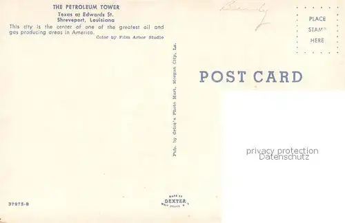 AK / Ansichtskarte Louisiana_US State The Petroleum Tower Texas at Edwards Street Louisiana_US State