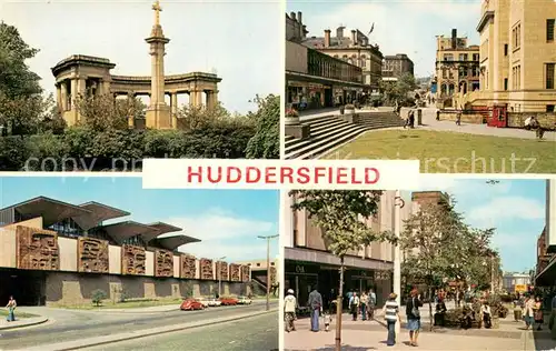 AK / Ansichtskarte Huddersfield_UK The Cenotaph Market Murals Princess Alexandra Walk Pedestrian Precinct 