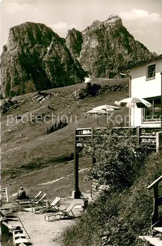 AK / Ansichtskarte Pfronten Berghaus Allgaeu Sonnenterrasse Pfronten