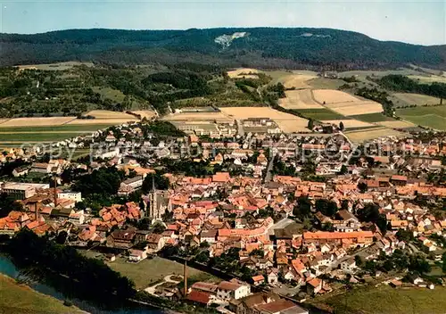 AK / Ansichtskarte Wanfried Fliegeraufnahme Panorama Gesamtanischt m. Werra Wanfried