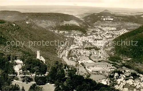 AK / Ansichtskarte Honau_Lichtenstein Schloss Lichtenstein Fliegeraufnahme Honau_Lichtenstein