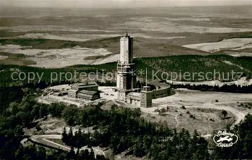 AK / Ansichtskarte Grosser_Feldberg_Taunus Aussichts Fernseh und Fernmeldeturm Fliegeraufnahme Grosser_Feldberg_Taunus