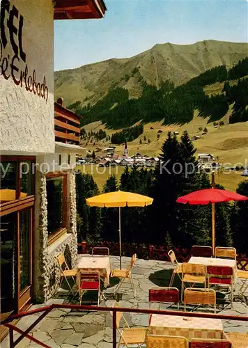AK / Ansichtskarte Riezlern_Kleinwalsertal_Vorarlberg Terrassen Cafe Hotel Erlebach Riezlern_Kleinwalsertal