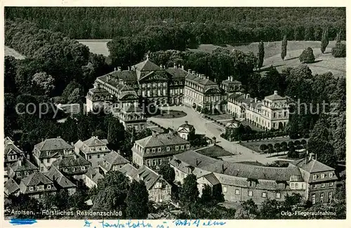 AK / Ansichtskarte Bad_Arolsen Fuerstliches Residenzschloss Original Fliegeraufnahme Bad_Arolsen