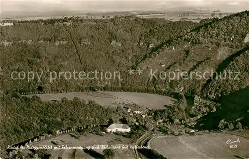 AK / Ansichtskarte Nideggen_Eifel mit Felsenrundgang und Restaurant Gut Kallerbend Nideggen Eifel