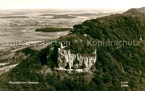 AK / Ansichtskarte Heubach_Wuerttemberg Rosenstein Ruine Felsen Schwaebische Alb Heubach Wuerttemberg