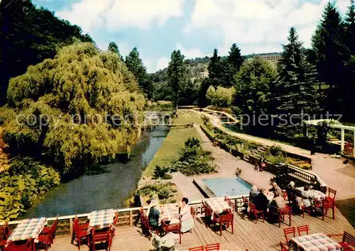 AK / Ansichtskarte Manderscheid_Eifel Hotel Cafe Heidsmuehle Terrasse Manderscheid Eifel