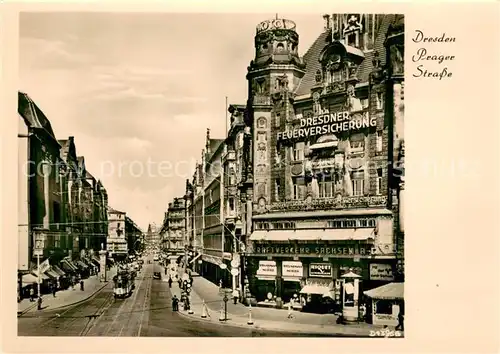 AK / Ansichtskarte Dresden Prager Strasse vor der Zerstoerung 1945 Dresden