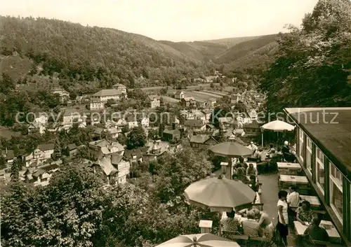 AK / Ansichtskarte Schwarzburg_Thueringer_Wald Blick von der Hotelterrasse Schwarzburg Schwarzburg_Thueringer