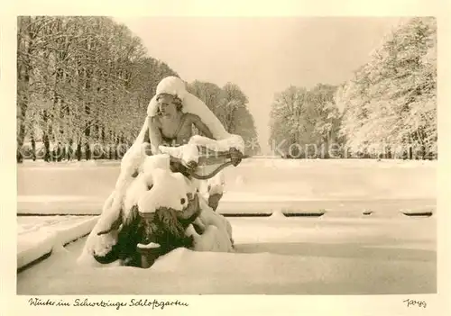 AK / Ansichtskarte Schwetzingen Winteridyll im Schlossgarten Schwetzingen