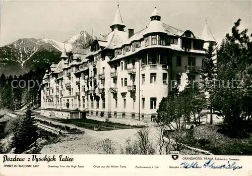 AK / Ansichtskarte Tatranska_Lomnica Grandhotel Praha Aussenansicht Tatranska Lomnica