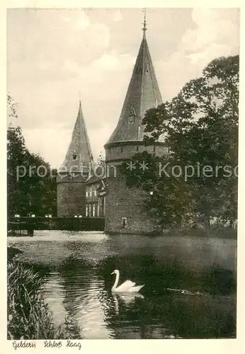 AK / Ansichtskarte Geldern Schloss Haag Teich Schwan Geldern